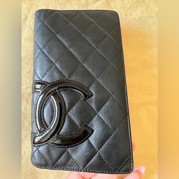 Chanel Lambskin Leather Quilted Black and Pink Long Wallet organizer#10788345 - Picture 3 of 16